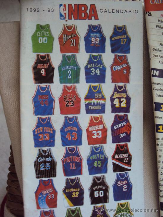 Coleccionismo deportivo: NBA. 6 Calendarios de 92-93 a 97-98 - Foto 2