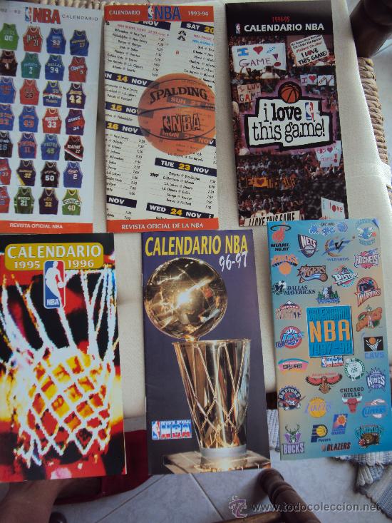 Coleccionismo deportivo: NBA. 6 Calendarios de 92-93 a 97-98 - Foto 7