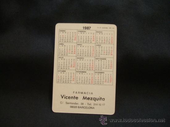Coleccionismo deportivo: CALENDARIO F.C. BARCELONA - 1987 - - Foto 2