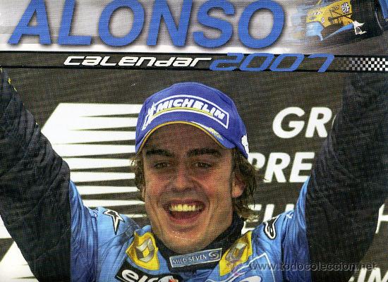 Coleccionismo deportivo: ALONSO, CALENDARIO 2007. - Foto 1