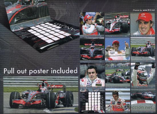 Coleccionismo deportivo: ALONSO, CALENDARIO 2008. - Foto 2