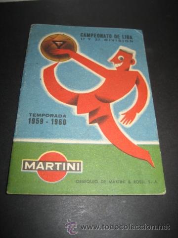 Coleccionismo deportivo: CALENDARIO CAMPEONATO DE LIGA FUTBOL 1ª Y 2ª DIVISION TEMPORADA 1959 - 1960. VERMUT MARTINI - Foto 2 - 40076900