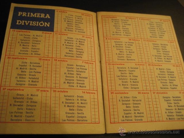 Coleccionismo deportivo: CALENDARIO CAMPEONATO DE LIGA FUTBOL 1ª Y 2ª DIVISION TEMPORADA 1959 - 1960. VERMUT MARTINI - Foto 4 - 40076900