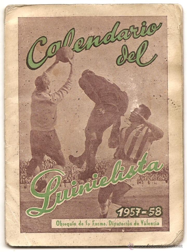 Coleccionismo deportivo: Calendario del quinielista. 1957-58 - Foto 1