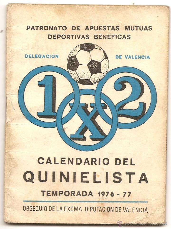Coleccionismo deportivo: Calendario del quinielista. 1976-77 - Foto 1