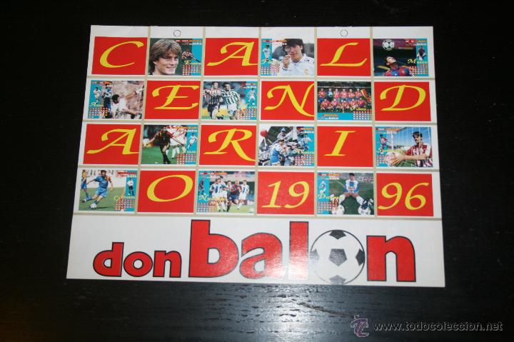 Coleccionismo deportivo: CALENDARIO DON BAL&Oacute;N 1996 - Foto 1