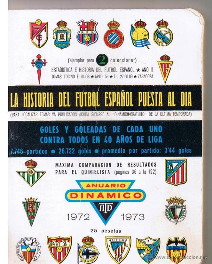 Coleccionismo deportivo: ANUARIO DINAMICO. 1972 - 1973. (C/A1) - Foto 1