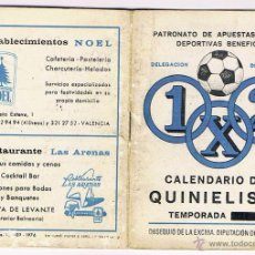 Coleccionismo deportivo: CALENDARIO DEL QUINIELISTA LIGA 1977 - 1978 - FUTBOL