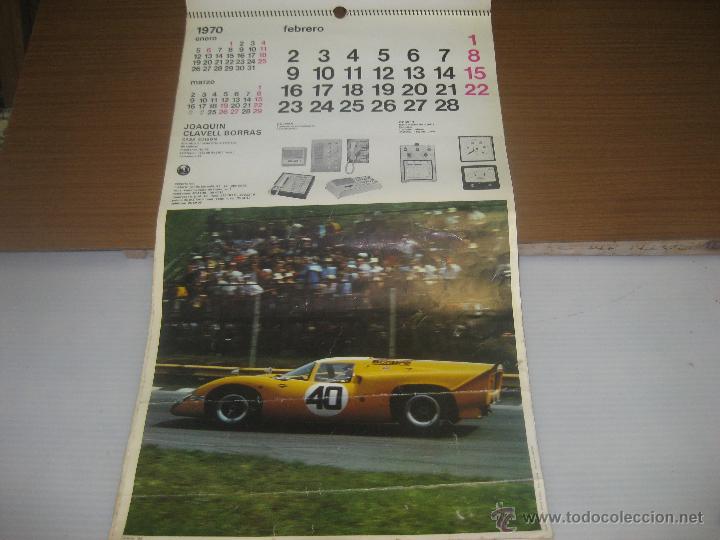 Coleccionismo deportivo: Calendario,Casa Edison 1970 JCB - Foto 1