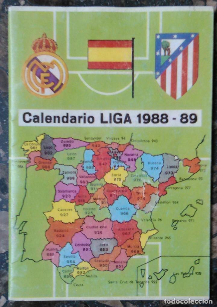 Coleccionismo deportivo: CALENDARIO LIGA 1988 - 89 - Foto 1