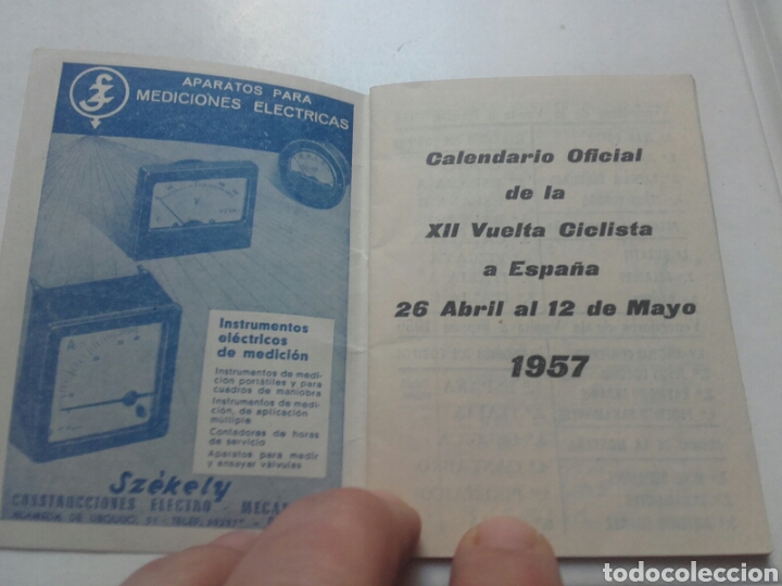 Coleccionismo deportivo: VUELTA CICLISTA A ESPA&Ntilde;A. 1957. CALENDARIO OFICIAL. - Foto 2