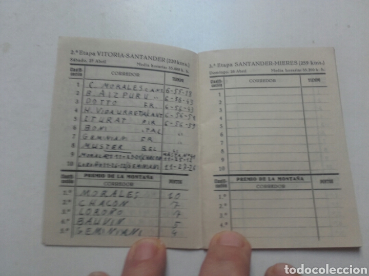 Coleccionismo deportivo: VUELTA CICLISTA A ESPA&Ntilde;A. 1957. CALENDARIO OFICIAL. - Foto 3