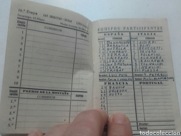 Coleccionismo deportivo: VUELTA CICLISTA A ESPA&Ntilde;A. 1957. CALENDARIO OFICIAL. - Foto 4