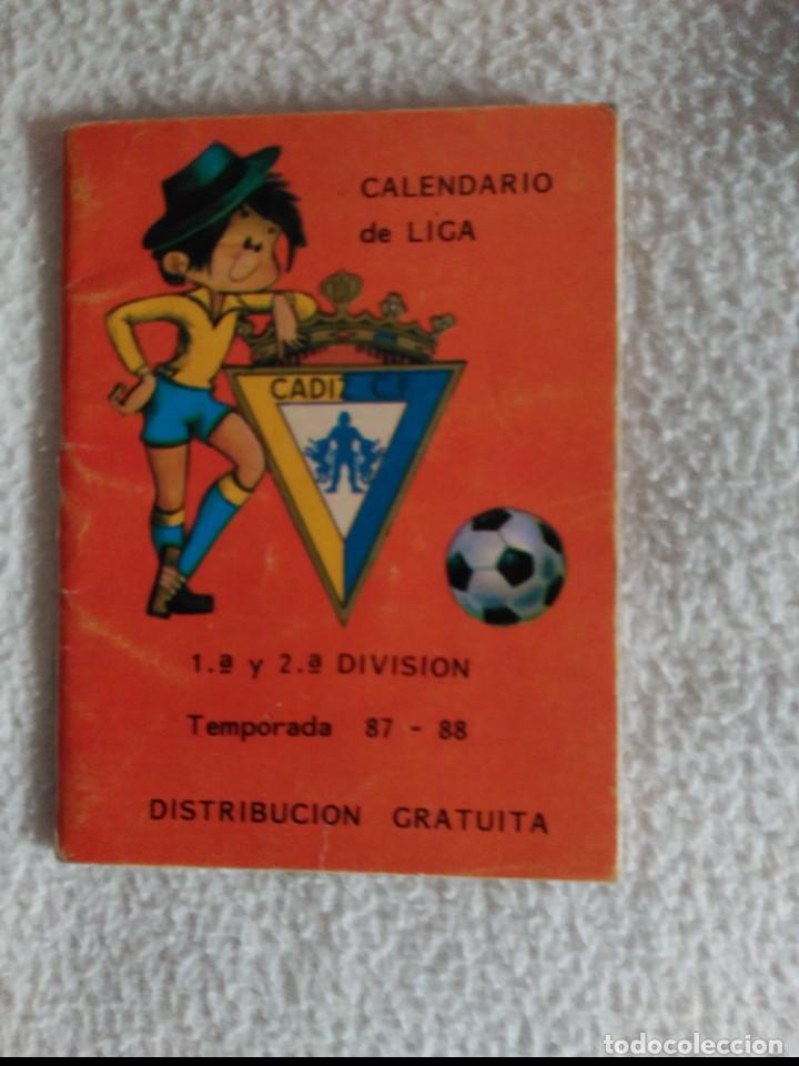 Coleccionismo deportivo: calendario de liga 87-88 cuadernillo - Foto 1