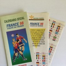 Coleccionismo deportivo: CALENDARIO OFICIAL FRANCE 98 CAJA RURAL VALENCIA 1998