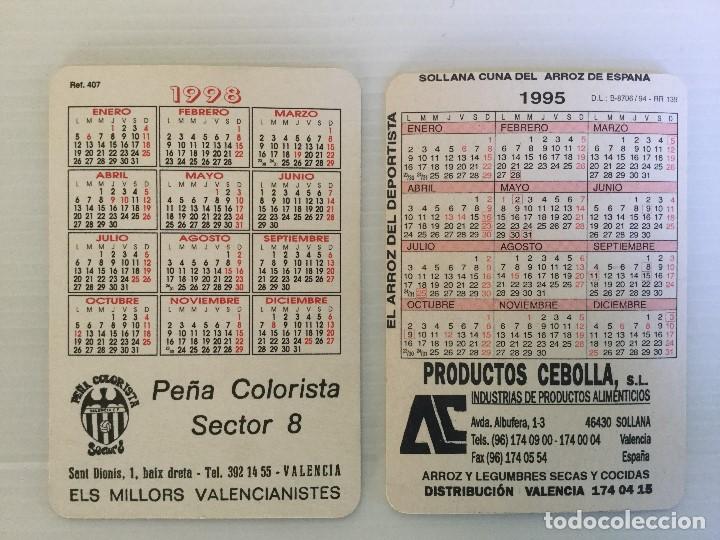 Coleccionismo deportivo: Lote 2 calendarios Valencia CF 1995 &ndash; 1998 - Foto 2