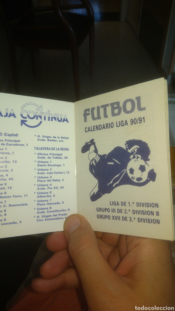 Coleccionismo deportivo: FUTBOL. Calendario 1990 1991 - Foto 2
