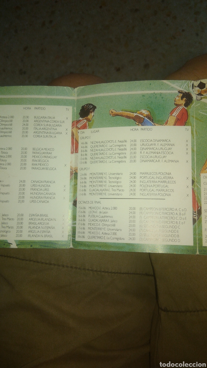 Coleccionismo deportivo: FUTBOL. calendario. M&eacute;xico 1986 - Foto 2