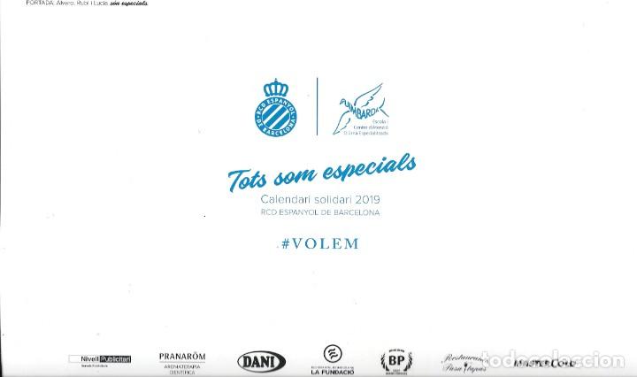 Coleccionismo deportivo: R.C.D. ESPANYOL.Calendario Solidario 2019. - Foto 3