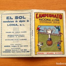 Coleccionismo deportivo: CALENDARIO DE LIGA 1954-1955, 54-55 - EL SOL, MANUFACTURAS DE OBJETOS DE LONA, S.L.. Lote 148192030