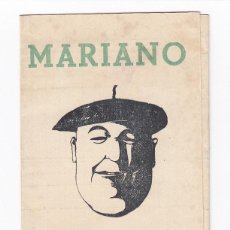 Coleccionismo deportivo: MARIANO.CERVEZA, APERITIVOS,LICORES.MADRID.CALENDARIO DE FUTBOL.1ª Y 2ª DIVISIÓN.TEMPORADA 1944-1945. Lote 154196138