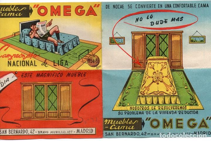 Coleccionismo deportivo: CALENDARIO 1954, MUEBLES CAMA, OMEGA - Foto 1