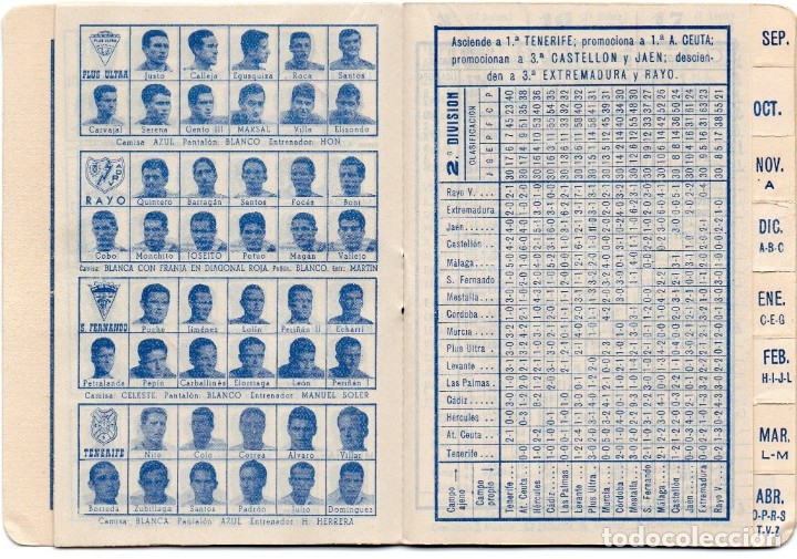 Coleccionismo deportivo: calendario din&aacute;mico, para el 1961, - Foto 9