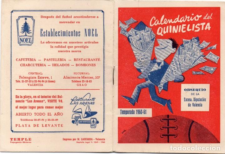 Coleccionismo deportivo: calendario del quinielista 1960, - Foto 1