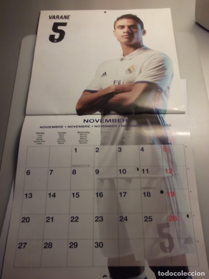 Coleccionismo deportivo: CALENDARIO DEL REAL MADRID. A&Ntilde;O 2017. - Foto 12