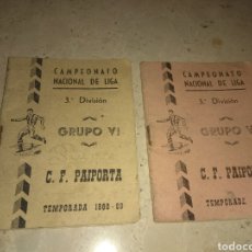 Coleccionismo deportivo: PAREJA CALENDARIOS C.F PAIPORTA TERCERA DIVISIÓN TEMPORADA 1968 - 1969. Lote 186154422