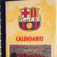 Coleccionismo deportivo: CALENDARIO DEL CAMPEONATO NACIONAL DE LIGA PRIMERA DIVISION 1948-1949 - CLUB DE FUTBOL BARCELONA