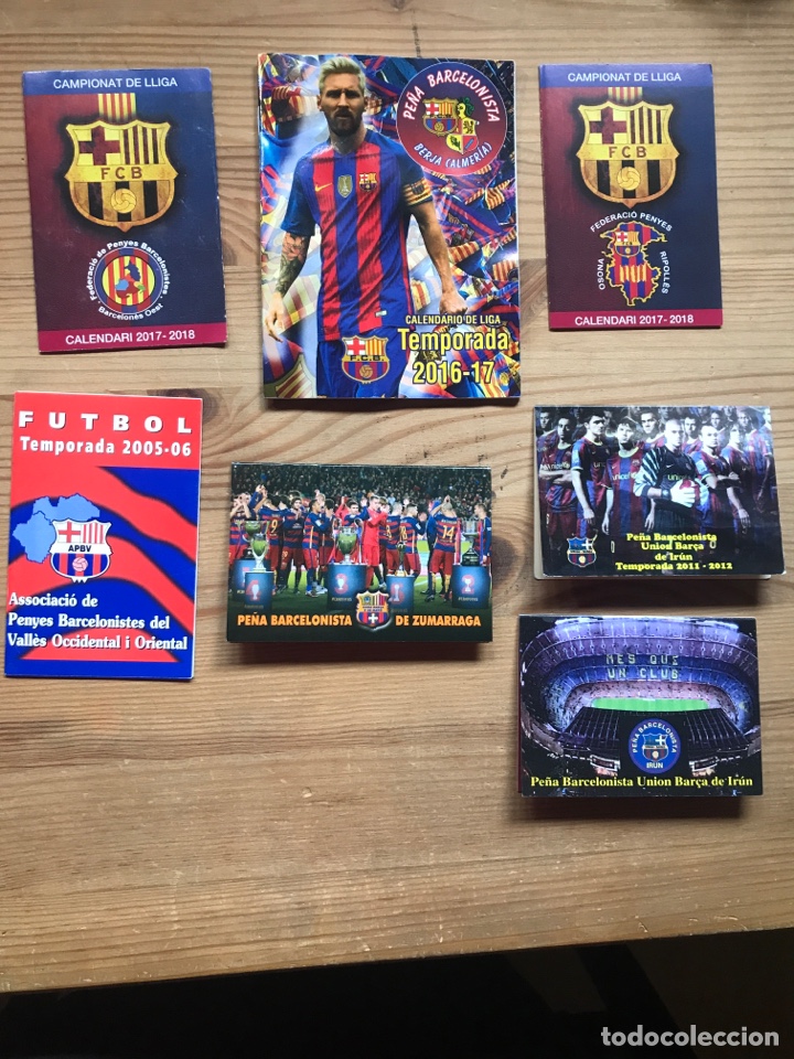Coleccionismo deportivo: Calendarios pe&ntilde;as barcelonistas - Foto 1
