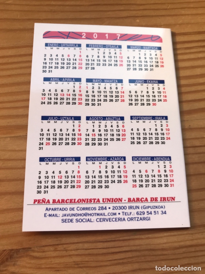 Coleccionismo deportivo: Calendario F. C. Barcelona - Foto 2