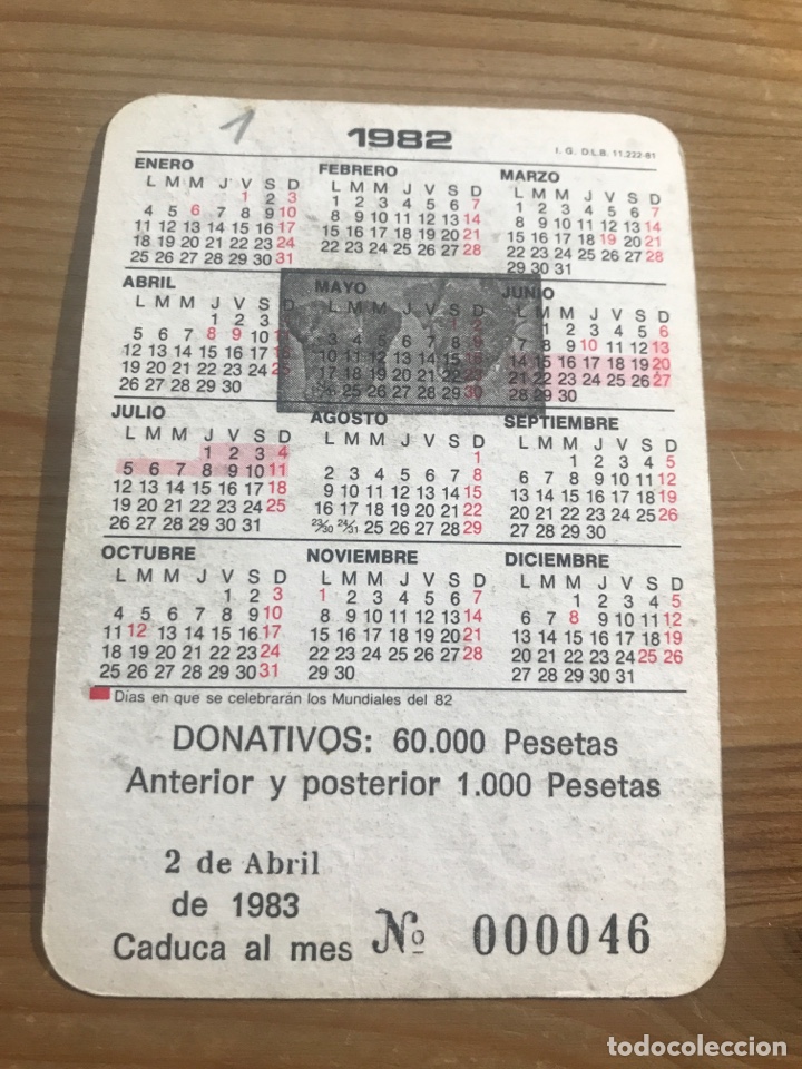 Coleccionismo deportivo: Calendario Gij&oacute;n 1983 - Foto 2