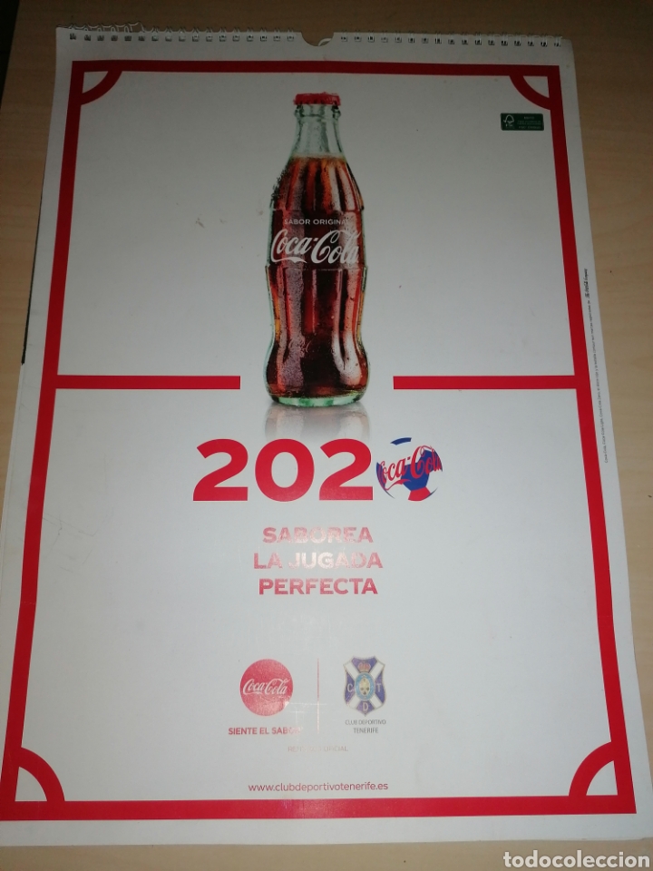 Coleccionismo deportivo: Almanaque 2020 coca cola CD TENERIFE - Foto 1
