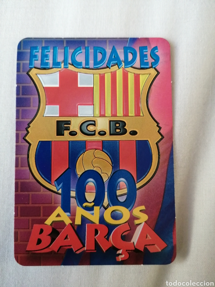 Coleccionismo deportivo: Calendario de bolsillo 100 a&ntilde;os Bar&ccedil;a - Foto 1