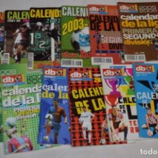 Coleccionismo deportivo: LOTE DON BALÓN / 12 CALENDARIOS PRIMERA Y SEGUNDA DIVISIÓN - DEL 2000 AL 2012 / BUEN ESTADO ¡MIRA!. Lote 253011765