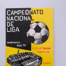 Coleccionismo deportivo: CAMPEONATO NACIONAL DE LIGA TEMPORADA 1969-70 , EDITADO POR LANAS ARAGÓN