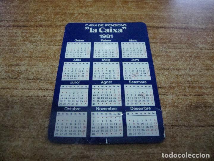 Coleccionismo deportivo: CALENDARIO DE BOLSILLO TEMA CAJAS BANCOS LA CAIXA 1981 - Foto 2