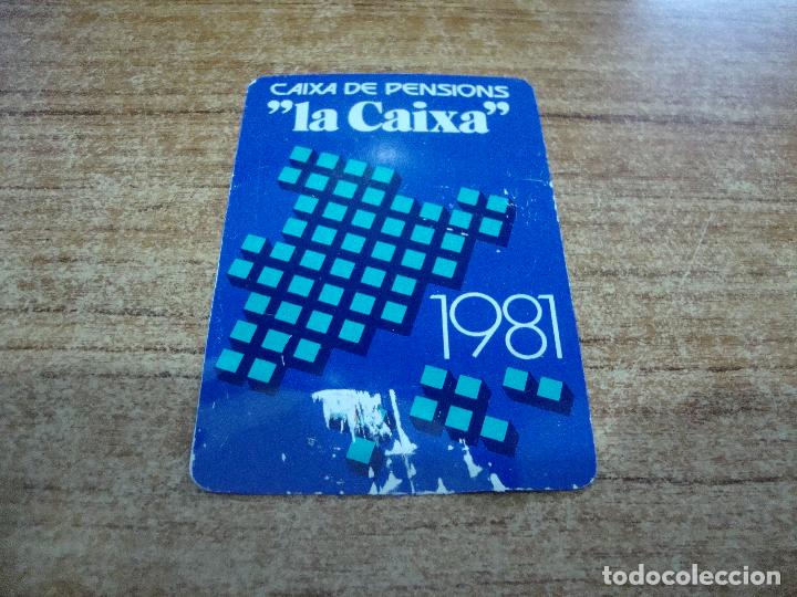 Coleccionismo deportivo: CALENDARIO DE BOLSILLO TEMA CAJAS BANCOS LA CAIXA 1981 - Foto 1