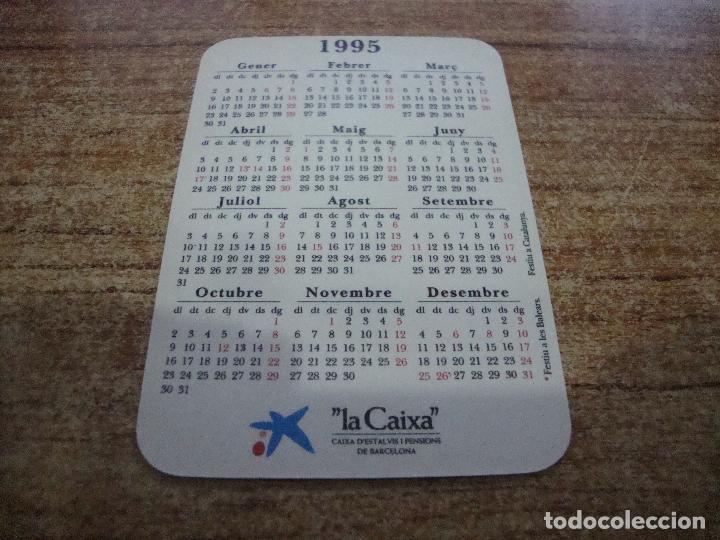 Coleccionismo deportivo: CALENDARIO DE BOLSILLO TEMA CAJAS BANCOS LA CAIXA CATALAN 1995 - Foto 2