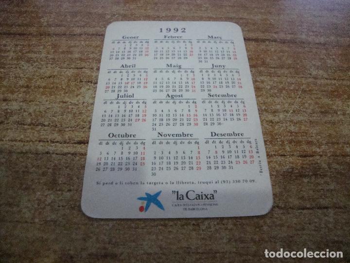 Coleccionismo deportivo: CALENDARIO DE BOLSILLO TEMA CAJAS BANCOS LA CAIXA CATALAN 1992 - Foto 2