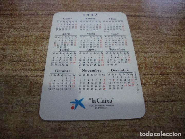 Coleccionismo deportivo: CALENDARIO DE BOLSILLO TEMA CAJAS BANCOS LA CAIXA CATALAN 1992 - Foto 2