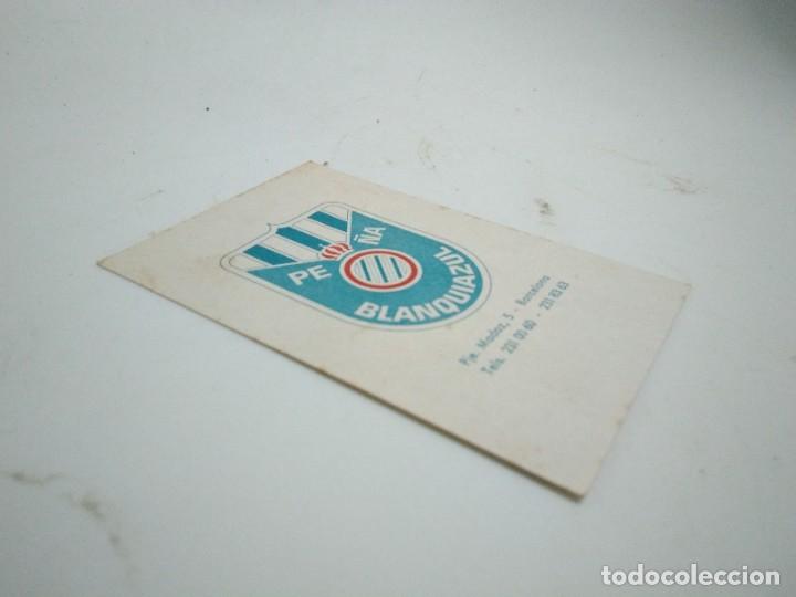 Coleccionismo deportivo: Antigua tarjeta Peña Blanquiazul Espanyol Barcelona, 1973 - Foto 1 - 301191288