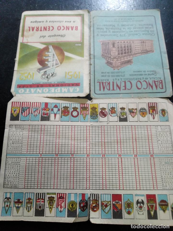 Coleccionismo deportivo: PROGRAMA DEL CAMPEONATO DE LIGA 1951-1952 OBSEQUIO DEL BANCO CENTRAL - Foto 4