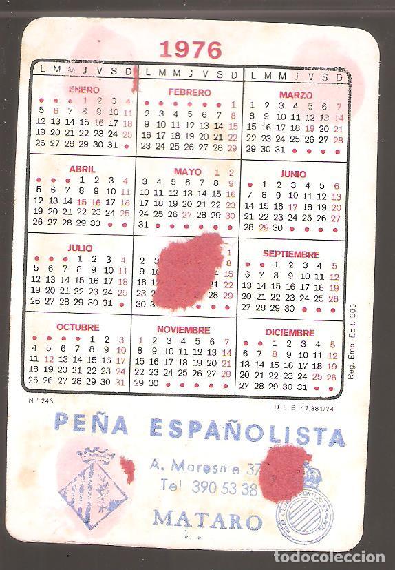 Coleccionismo deportivo: 1 calendario del espa&ntilde;ol a&ntilde;o 1976 - Foto 2