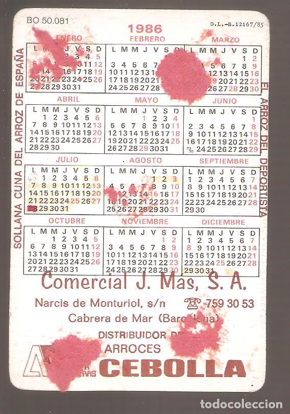Coleccionismo deportivo: 1 calendario del espa&ntilde;ol a&ntilde;o 1986 - Foto 2