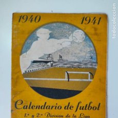 Coleccionismo deportivo: PUNTUACIÓN CALENDARIO DE FUTBOL 1940 1941 1ª Y 2ª DIVISION DE LA LIGA INDUSTRIAS HERAS VIGO. Lote 359173175