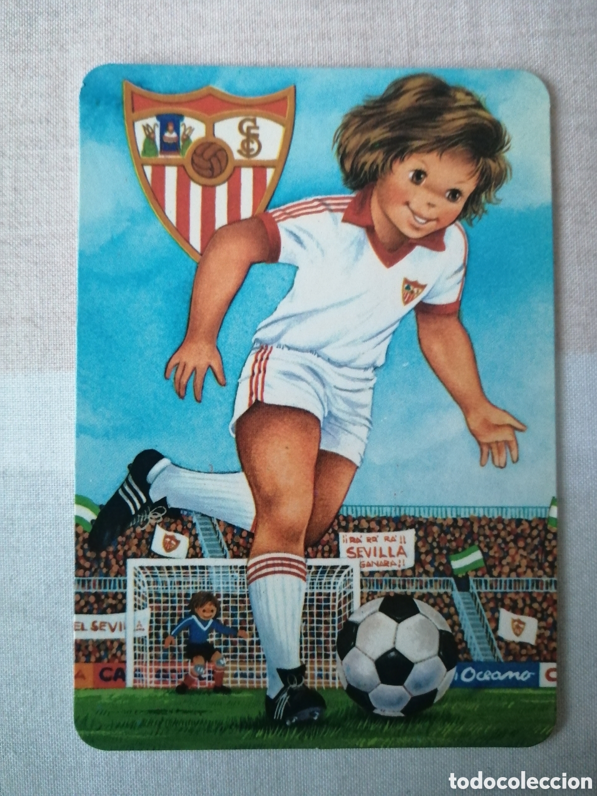 Coleccionismo deportivo: Calendario de bolsillo Sevilla F. C. - Foto 1