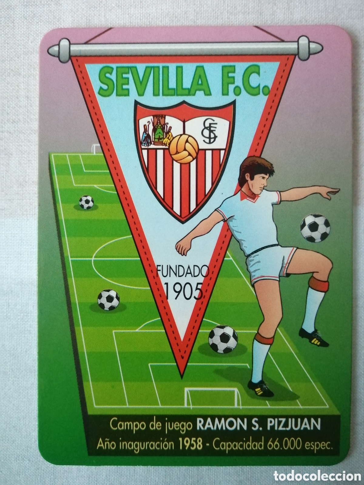 Coleccionismo deportivo: Calendario de bolsillo Sevilla F. C. - Foto 1